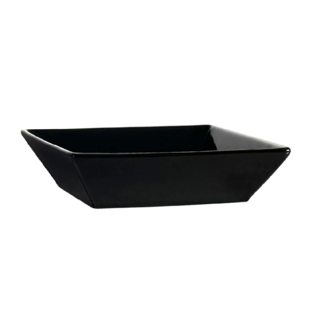 CAC China KC-B8-BLK 42 Oz Color Arts Bowl Square Ceramic Black 24 Packs