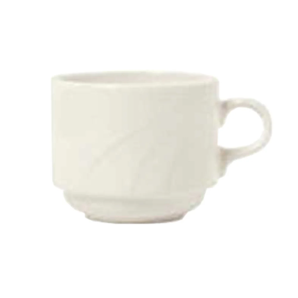 Libbey 950093107 8-1/2 Oz Flint China Cup Stackable with 2 Inch Foot