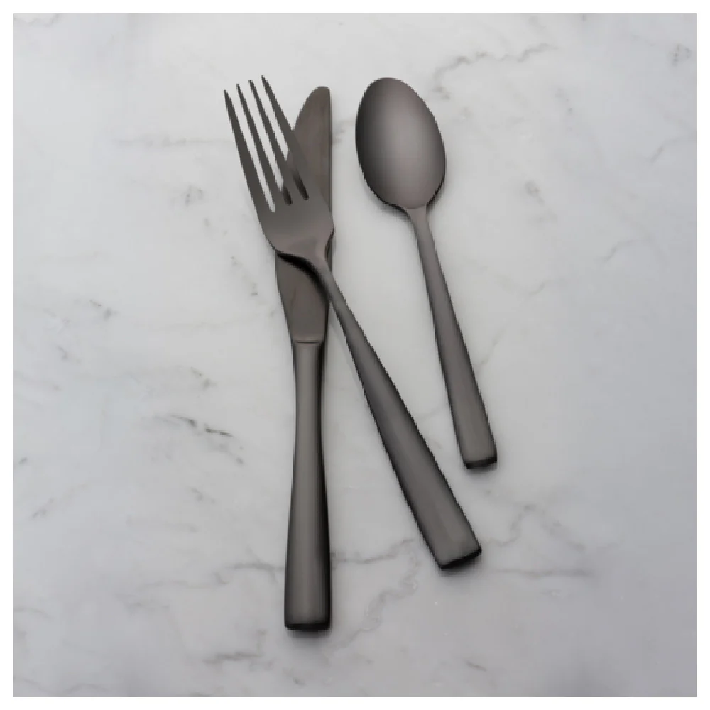 Bon Chef S3016BM 4-7/8 Inch Demitasse Spoon PVD Coated Black Matte Stainless Steel Bon Chef S3016BM 4-7/8 Inch Demitasse Spoon PVD Coated Black Matte Stainless Steel