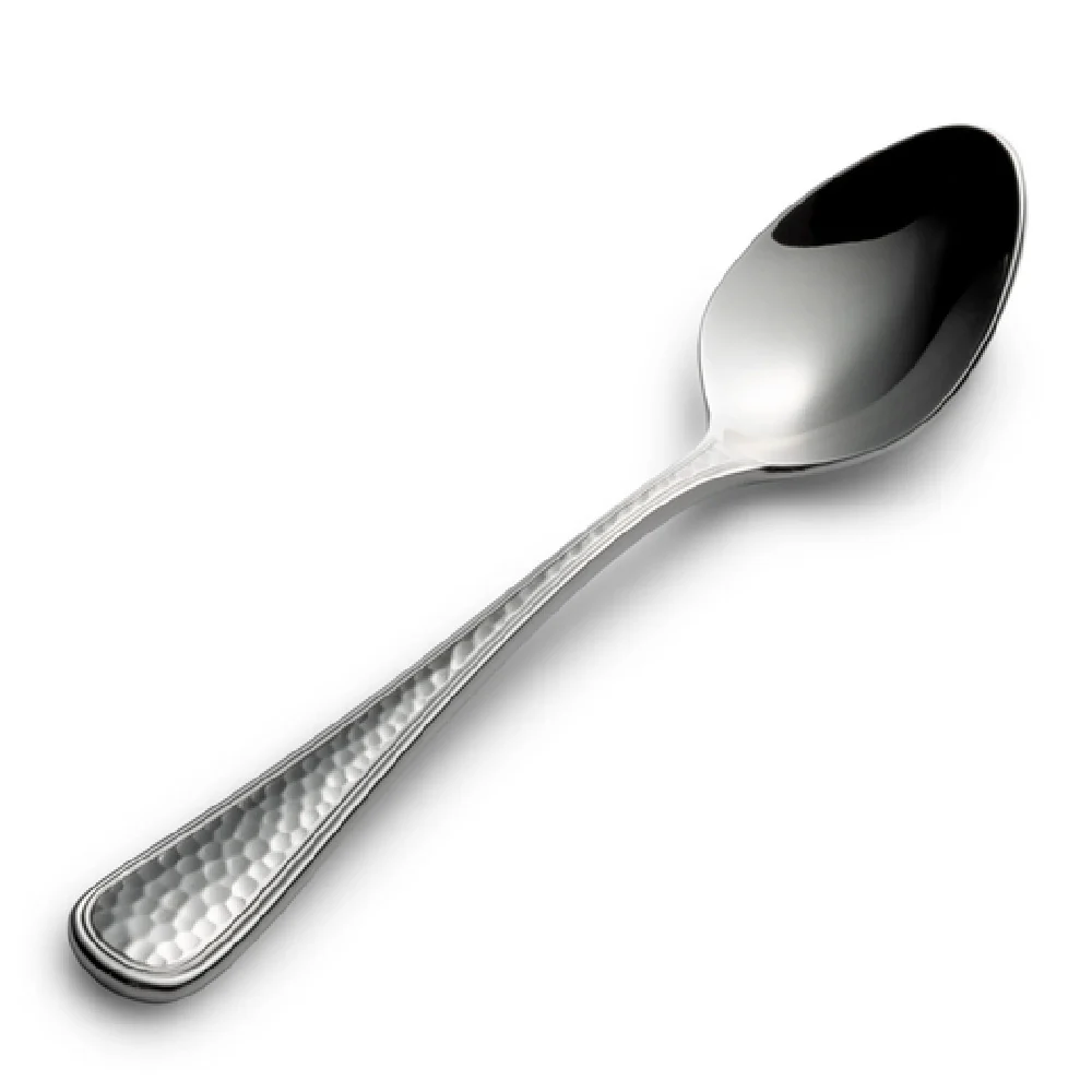 Bon Chef S4716 4.7 Inch Hammered Finish Demitasse Spoon 18/10 Stainless Steel