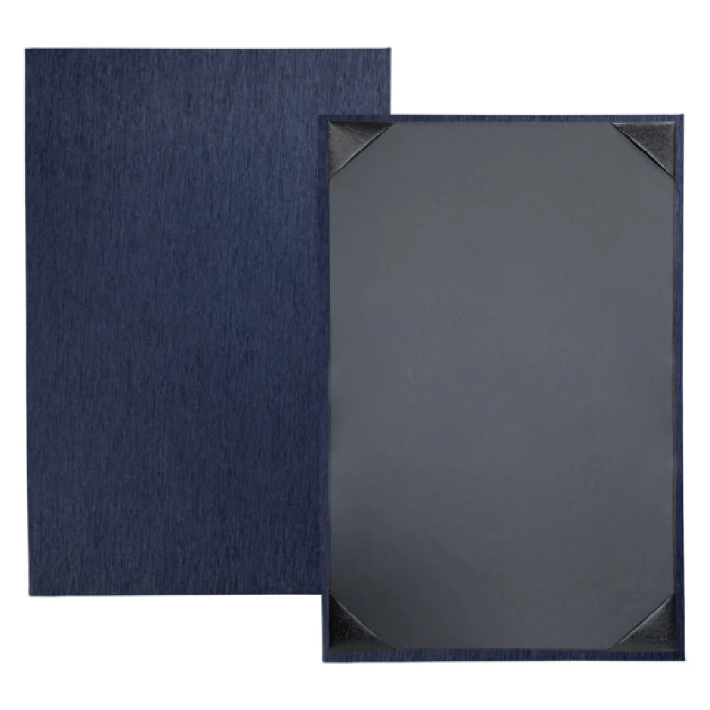 Risch STERLING-1V 11 Inch Sterling Hardback Shimmer Metallic Menu Cover