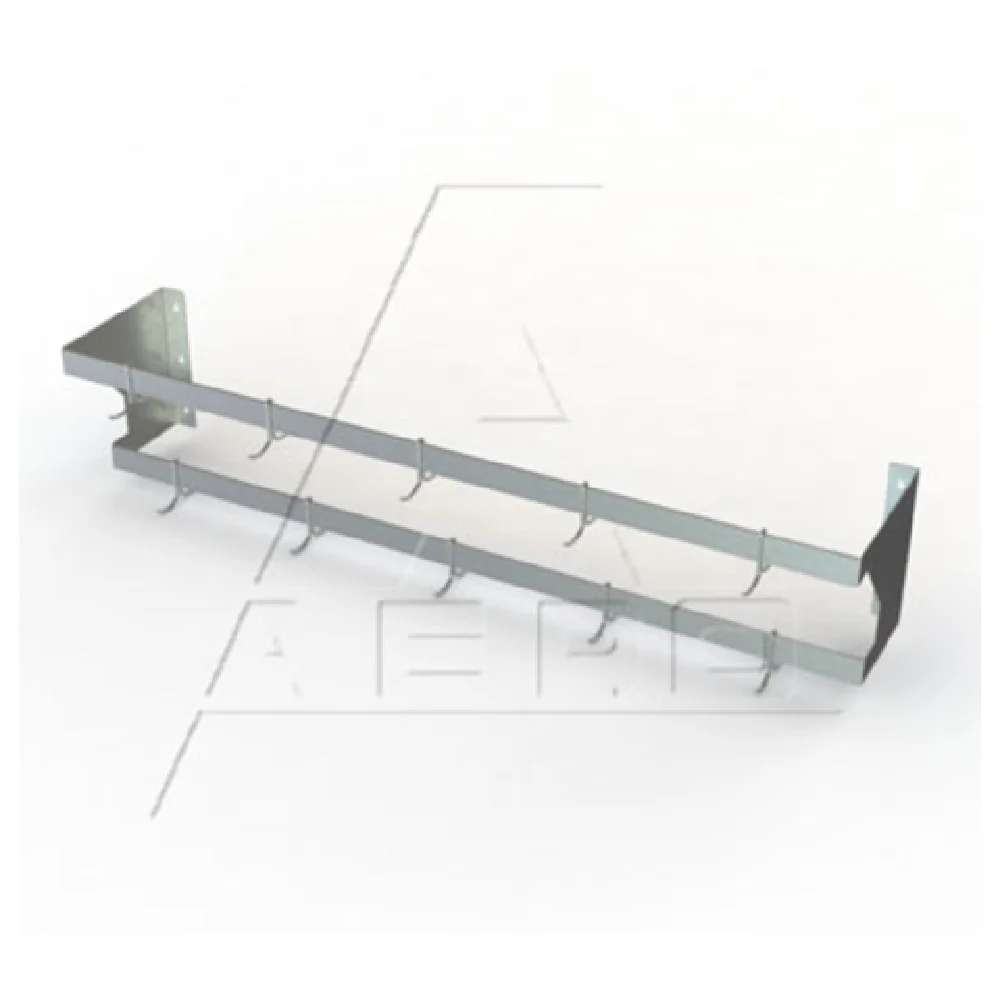 AERO Manufacturing WPS-48 48 Inch Wall Mounted Pot Rack Stainless Steel with Double Bar Design