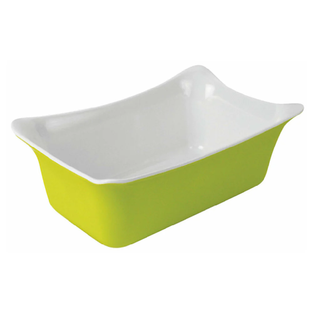 BauscherHepp TLG3314W GN 1/4 2 Quart Plastic Deli Crock Lime Green with Anti-Slip Feet
