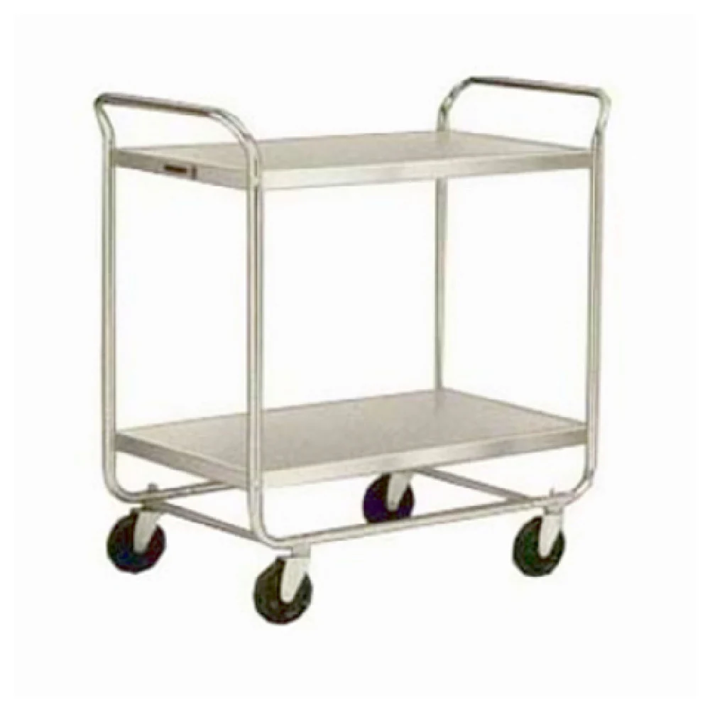 Lakeside 492 36 Inch Utility Cart 2 Shelves Chrome Plated Tubular Frame