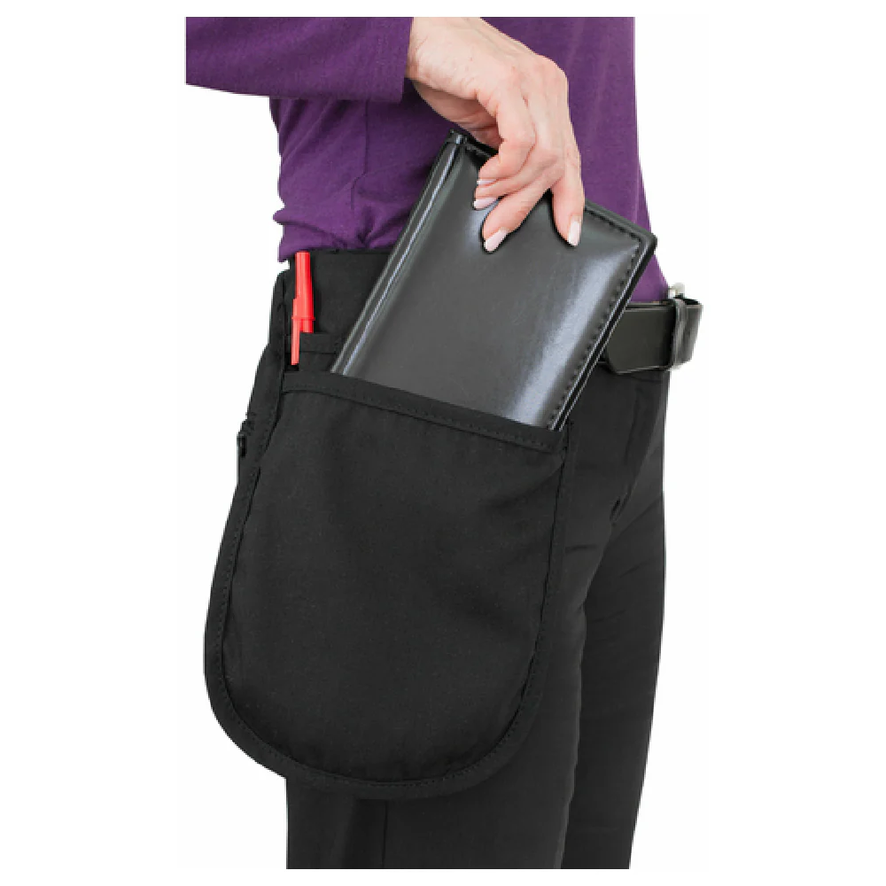 John Ritzenthaler Company CL2PSPOUCHBK-1 7-1/2 Inch Width Black Waist Apron with 2 Pockets John Ritzenthaler Company CL2PSPOUCHBK-1 7-1/2 Inch Width Black Waist Apron with 2 Pockets