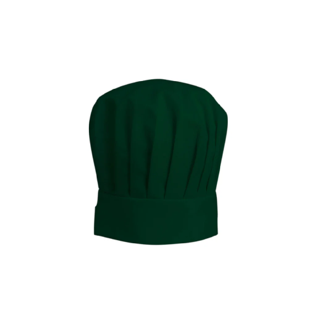 CAC China APHT-2GN Chef's Hat 13 Inch Green Floppy Toque with Elastic Fit