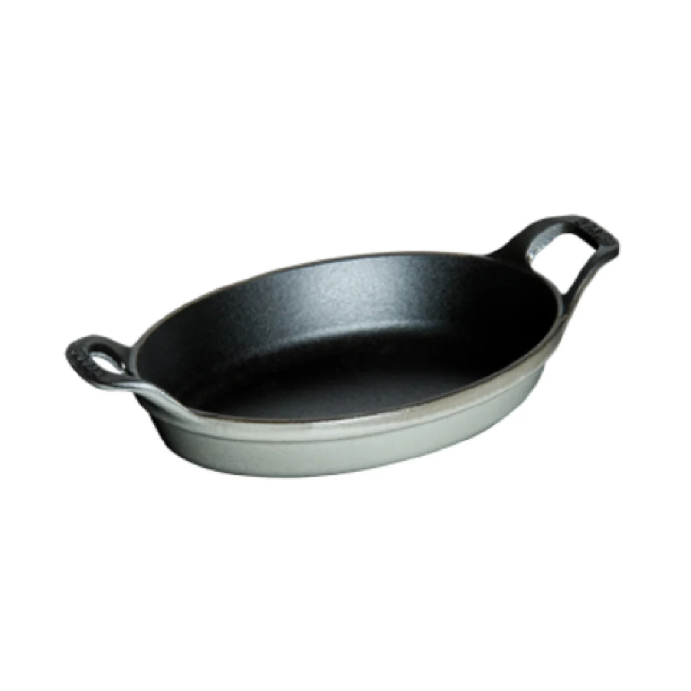 Zwilling 1301318 8 Oz Enameled Cast Iron Mini Gratin Dish with Handles Graphite Grey