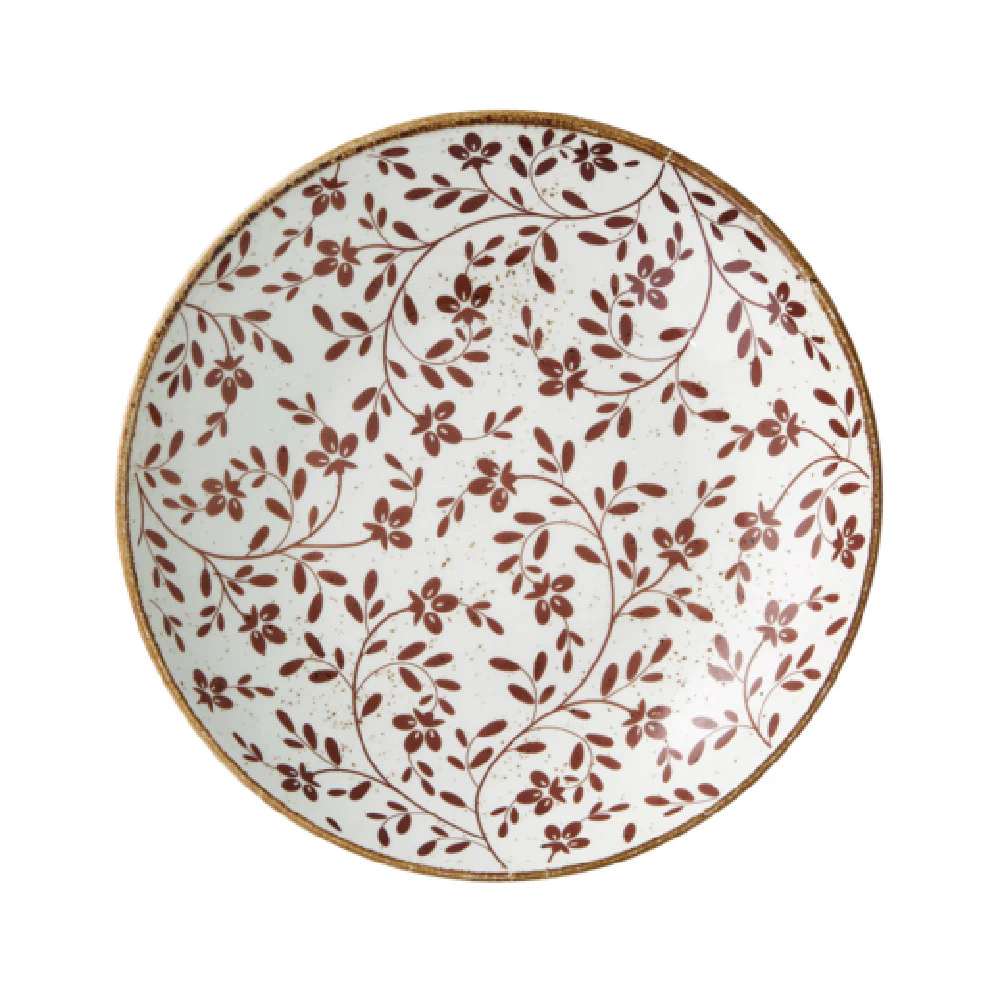 Steelite 18030569 1.375 Quart Bowl Flora Brown Alumina Vitrified China