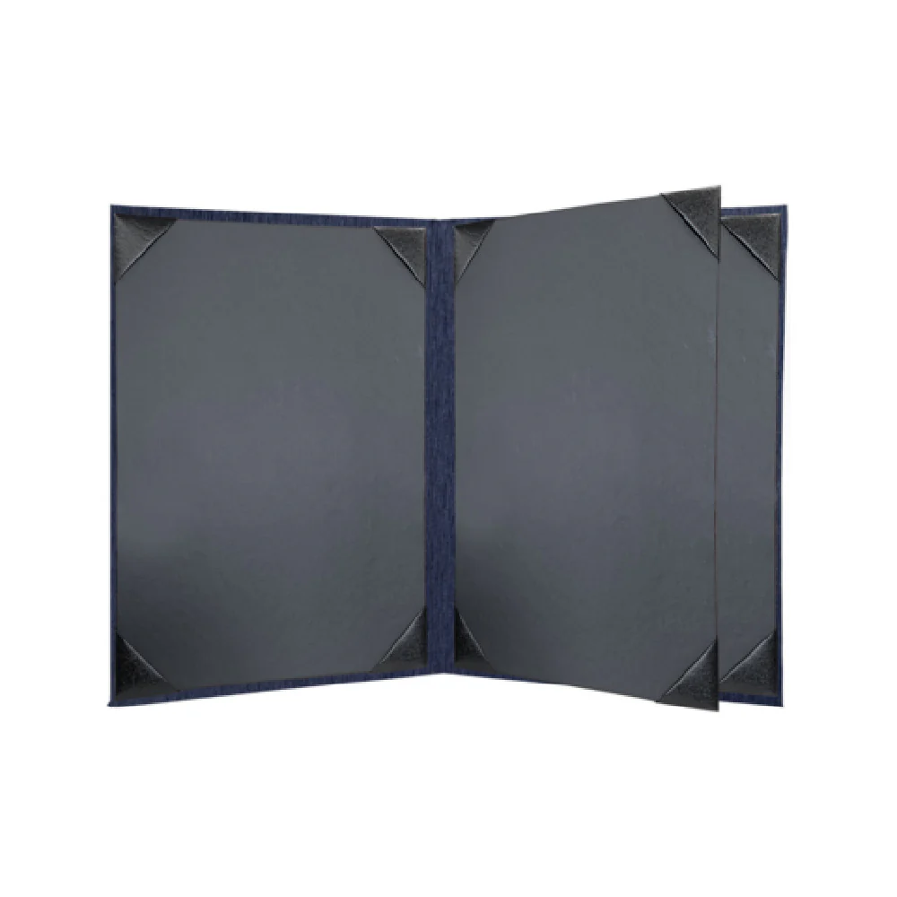Risch STERLING-4V 8.5X11 Menu Cover 4 View Black Cards Shimmer Metallic Risch STERLING-4V 8.5X11 Menu Cover 4 View Black Cards Shimmer Metallic