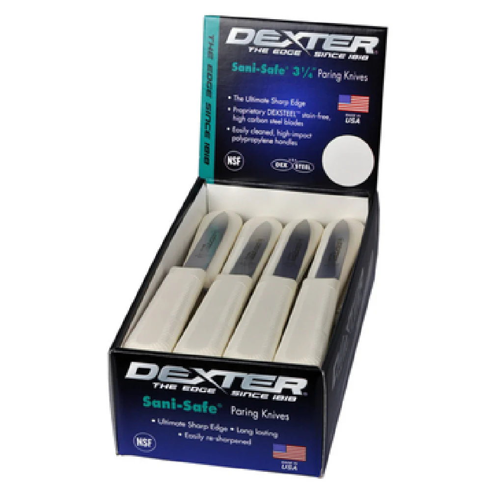 Dexter Russell S104-24T 3-1/4 Inch High Carbon Stainless Steel Paring Knife Tan Handle Dexter Russell S104-24T 3-1/4 Inch High Carbon Stainless Steel Paring Knife Tan Handle