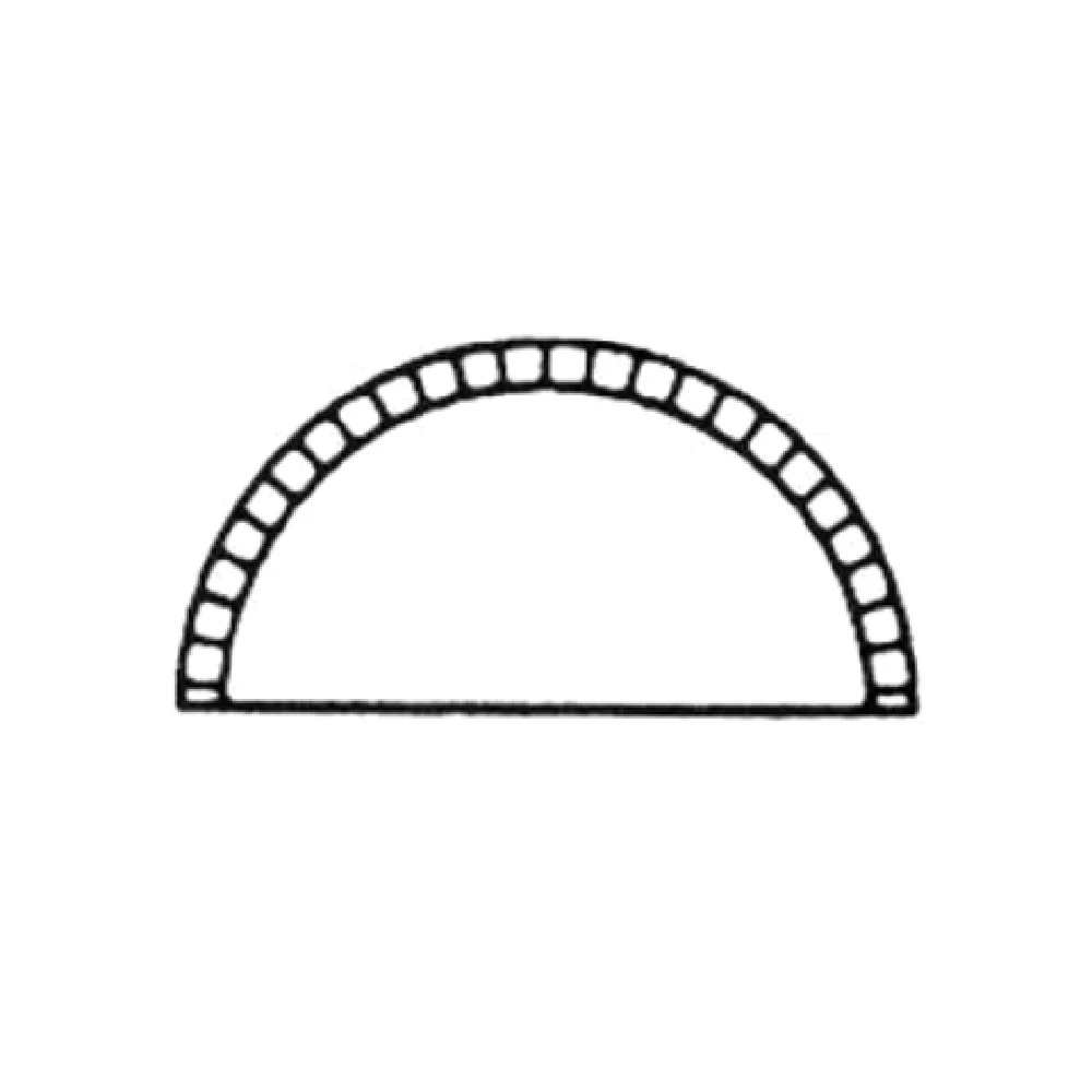 Somerset DS8 5-1/2 Inch Half Round Turnover Pastry Die With Food Safe Metal Alloy Somerset DS8 5-1/2 Inch Half Round Turnover Pastry Die With Food Safe Metal Alloy