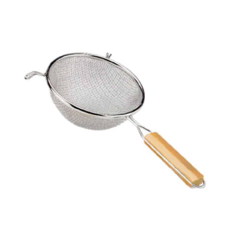 Admiral Craft SGTN-10 10 Inch Mesh Strainer Single Mesh Tinned Steel with Hardwood Handle