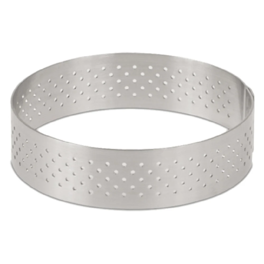 JB Prince M600 3 Inch De Buyer Valrhona Pastry Ring Perforated Stainless Steel JB Prince M600 3 Inch De Buyer Valrhona Pastry Ring Perforated Stainless Steel