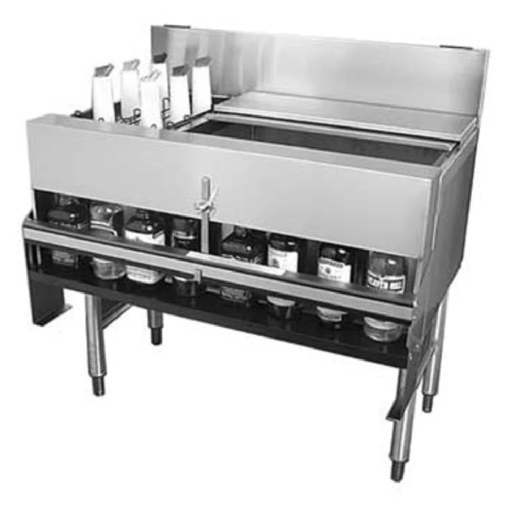 Glastender SSRC-18@4 Single 18 Inch Speed Rail Locking Cover Stainless Steel with Descriptors