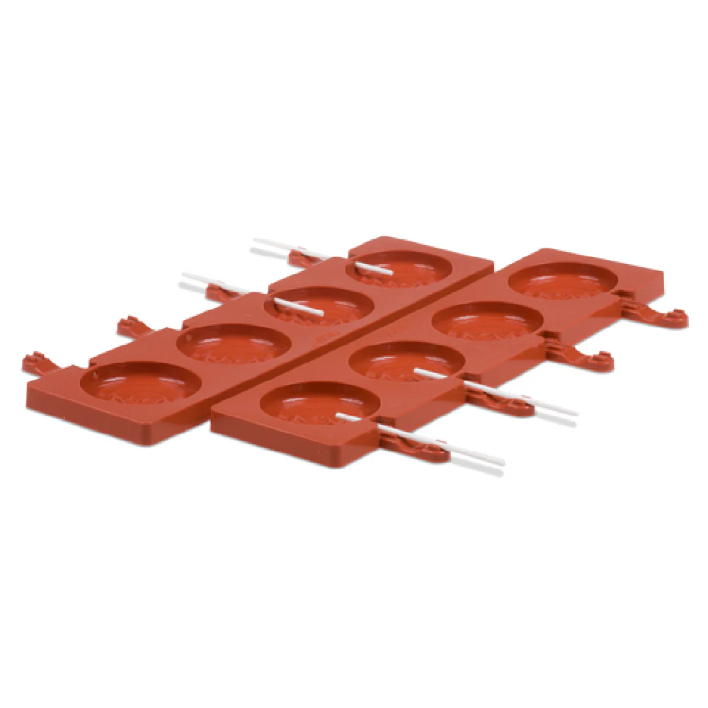 JB Prince M656 Mold 6 Oz capacity Makes 8 Lollipops Silicone Orange