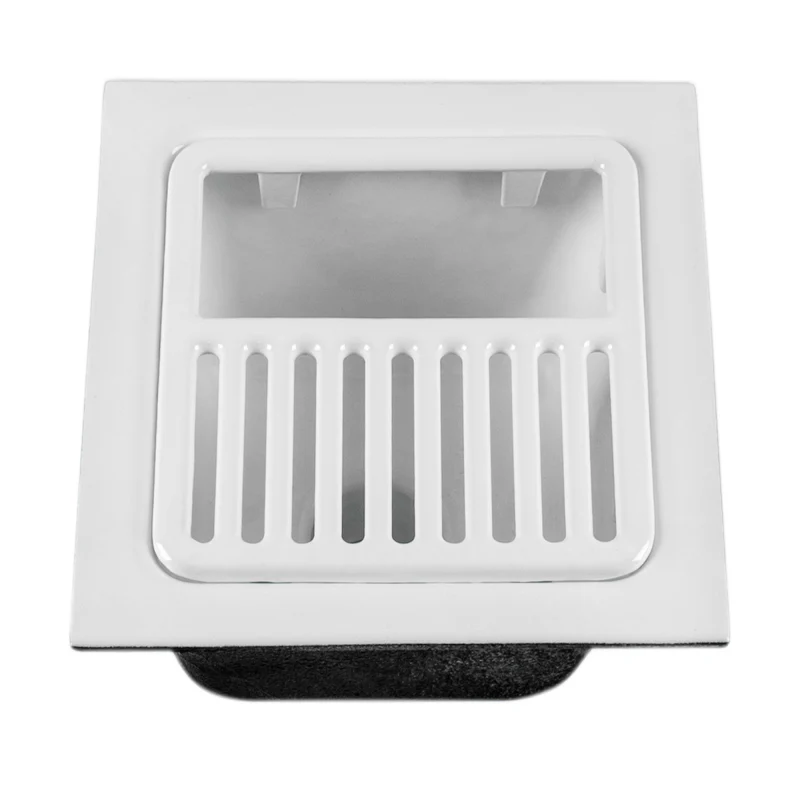 GSW USA FS-T1/2 9-3/8 Inch Top Grate Drain Enameled Cast Iron for Floor Use GSW USA FS-T1/2 9-3/8 Inch Top Grate Drain Enameled Cast Iron for Floor Use