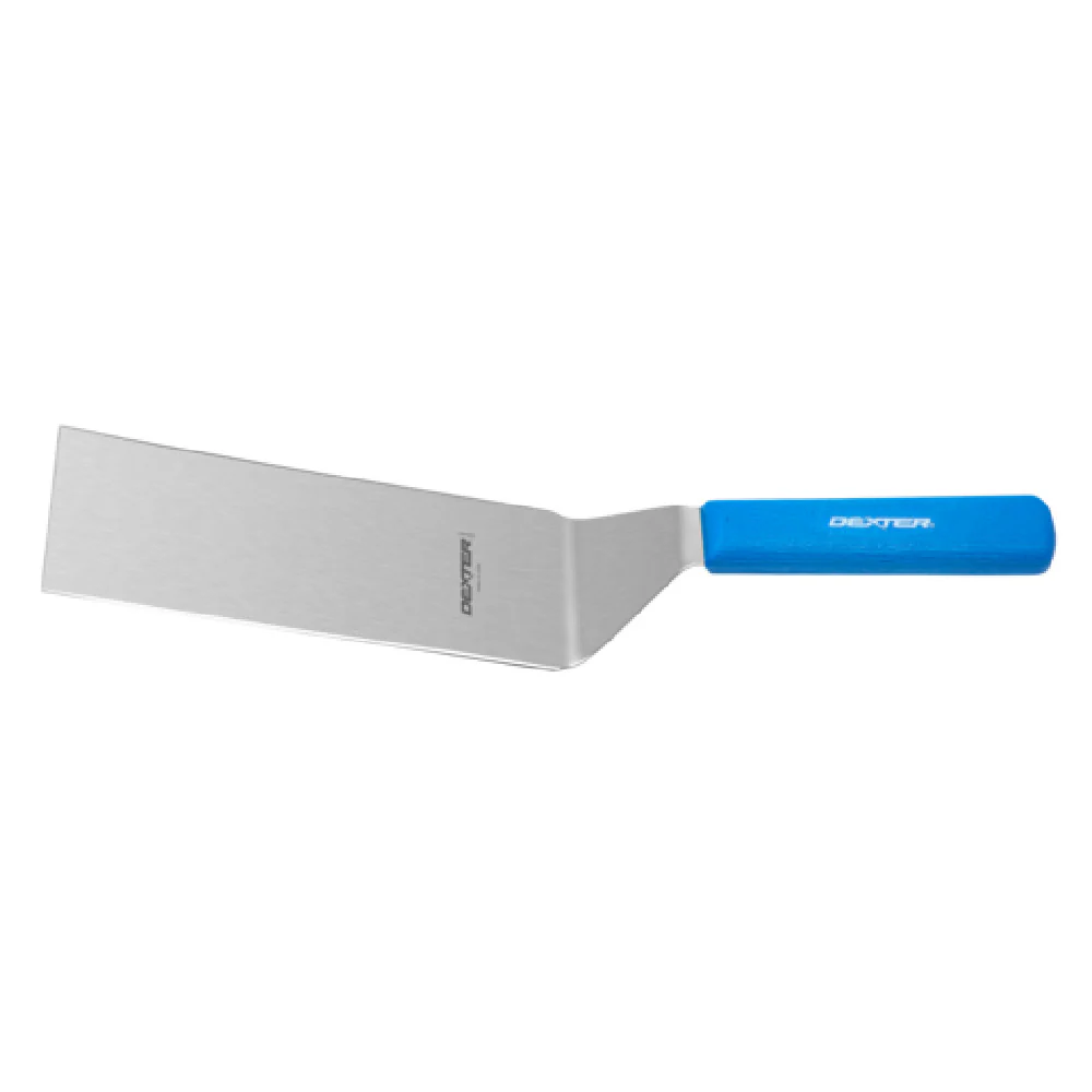 Dexter Russell S286-8SQH-PCP 8 Inch Solid Turner Stainless Steel with Polypropylene Blue Handle Dexter Russell S286-8SQH-PCP 8 Inch Solid Turner Stainless Steel with Polypropylene Blue Handle