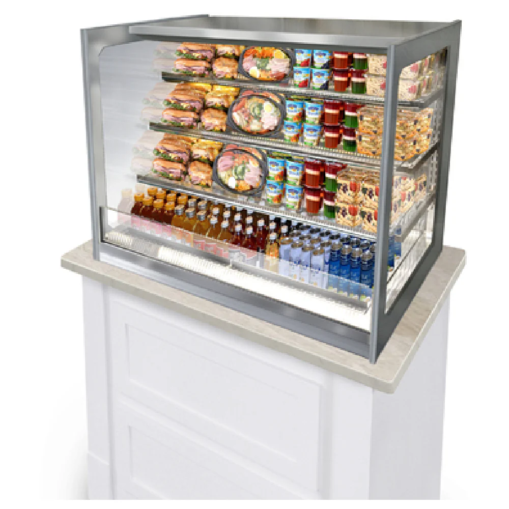 Federal Industries ITDSS4826 48 Inch Countertop Display Case Self-service Stainless Steel with Adjustable Glass Shelves Federal Industries ITDSS4826 48 Inch Countertop Display Case Self-service Stainless Steel with Adjustable Glass Shelves