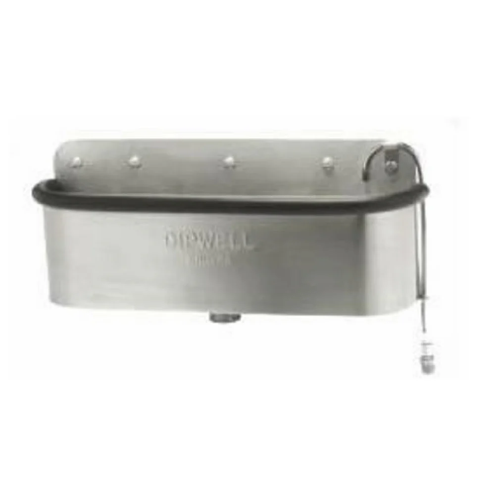 Excellence HBDW 16 Inch Dipper Well with Faucet and Overflow Tube Stainless Steel
