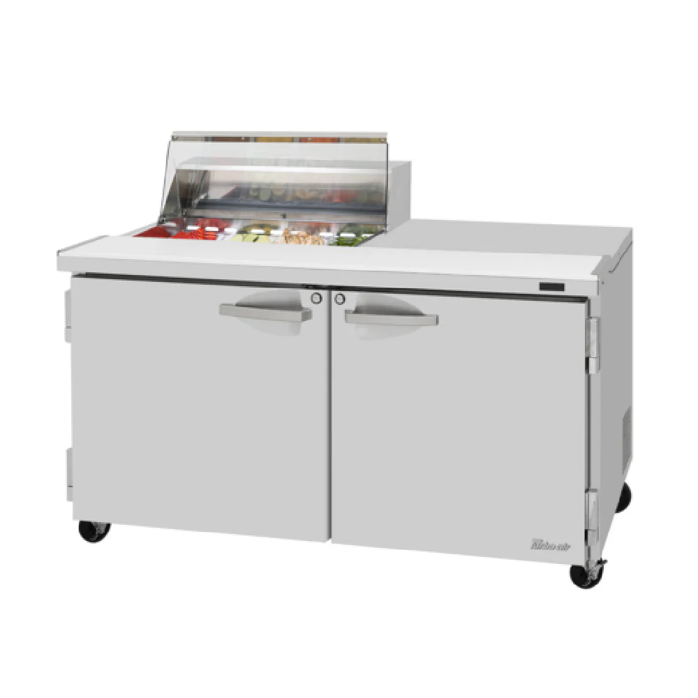 Turbo Air PST-60-08S-N-CL 60 Inch PRO Series Refrigerated Counter 16 cu ft with Clear Lid Turbo Air PST-60-08S-N-CL 60 Inch PRO Series Refrigerated Counter 16 cu ft with Clear Lid