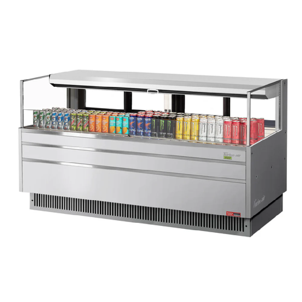 Turbo Air TOM-72L-UFD-S-1S-N 70-3/4 Inch Low-profile Merchandiser Stainless Steel