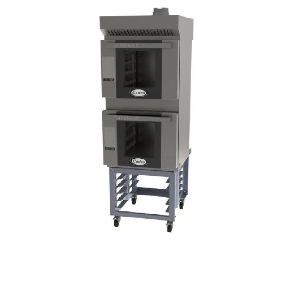 Cadco BLS-4HLD-2H 31 Inch Electric Convection Oven with Stand and Ventless Hood Cadco BLS-4HLD-2H 31 Inch Electric Convection Oven with Stand and Ventless Hood