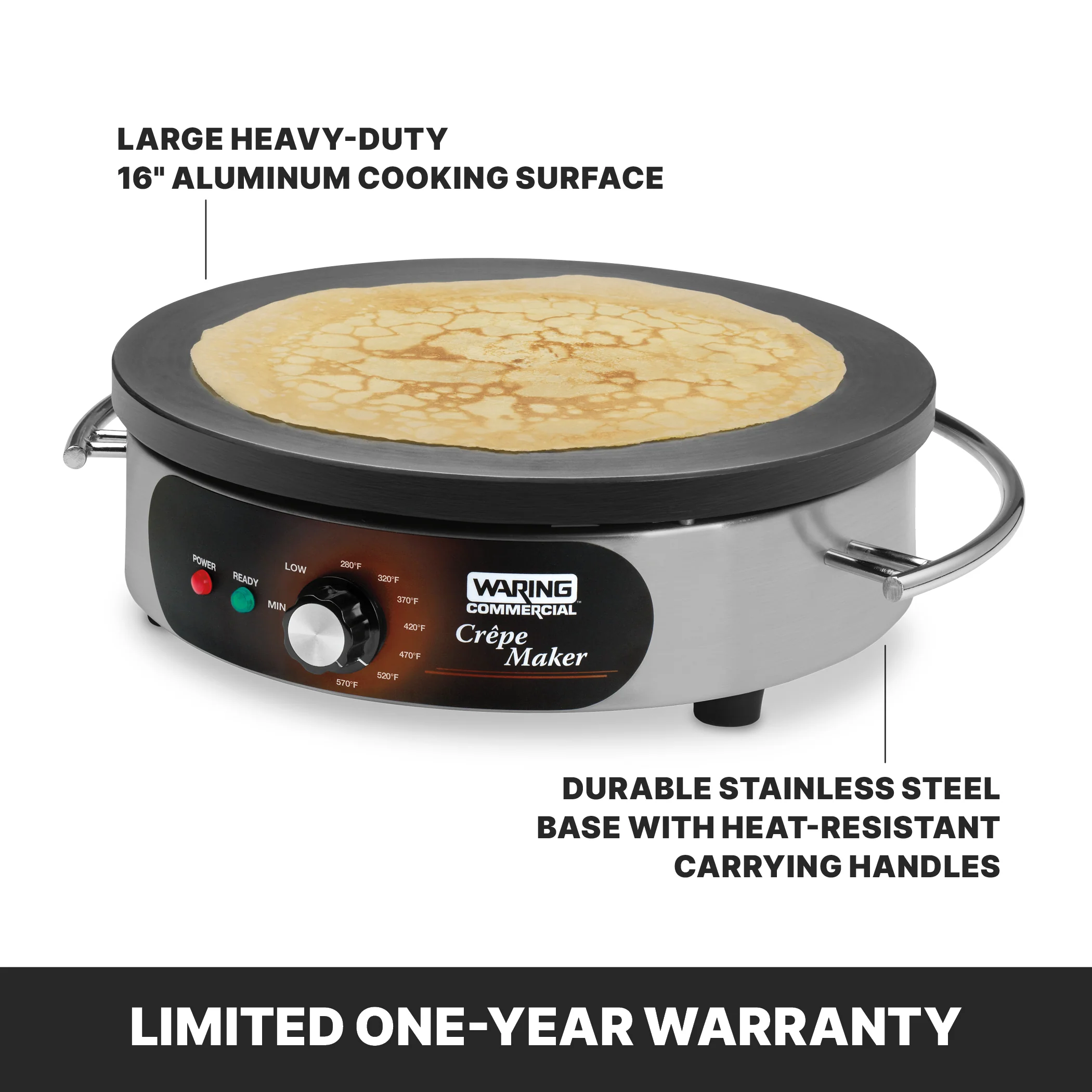 Waring WSC160E 21 Inch Electric Crepe Maker with Type F Plug and CE RoHS Waring WSC160E 21 Inch Electric Crepe Maker with Type F Plug and CE RoHS
