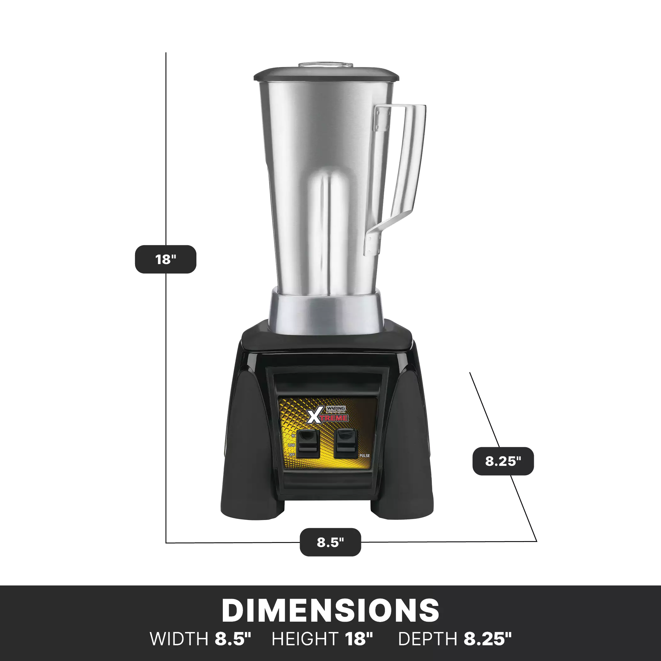 Waring MX1000XTEES 11 Inch 2 Liter Xtreme Series Electric Blender Stainless Steel Waring MX1000XTEES 11 Inch 2 Liter Xtreme Series Electric Blender Stainless Steel