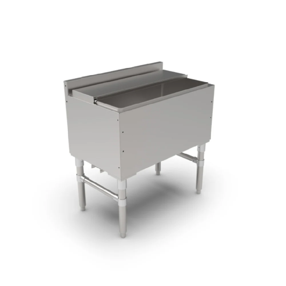John Boos UBIB-1830-CP7-X 30 Inch Slim-Line Underbar Ice Bin with Drain