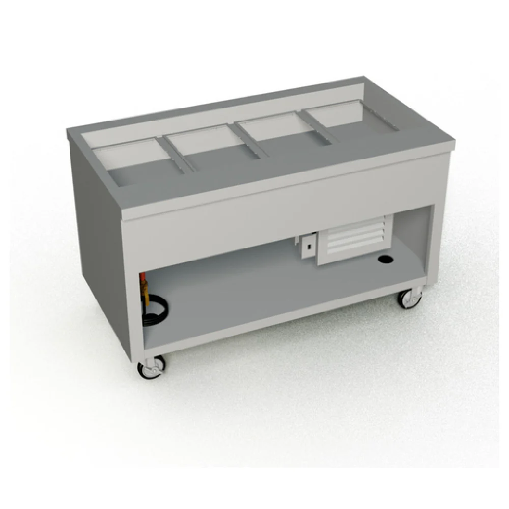 Duke TCM-60PG-N7_217101 60 Inch Cold Food Unit Mobile with Stainless Steel Top and Mechanical Cold Pan