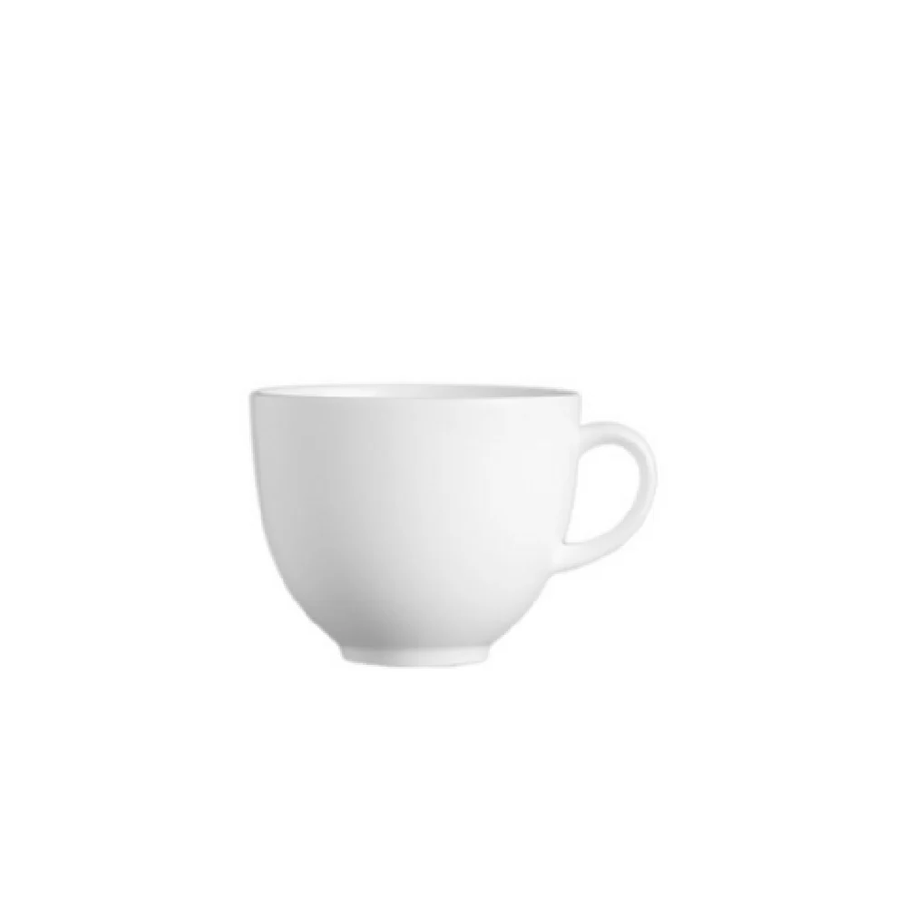 Fortessa HBW-00-414 8 Oz Tea Coffee Cup Bone China White Dishwasher Microwave Oven Safe