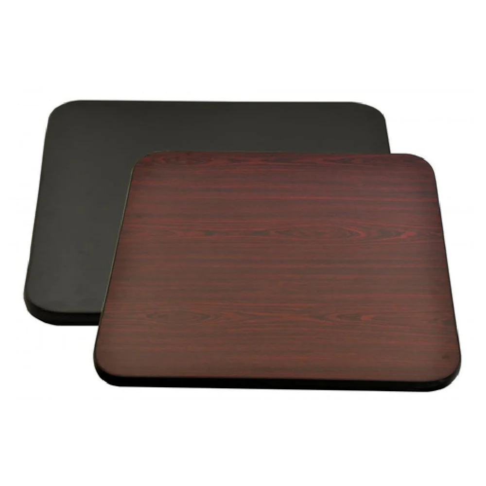 Omcan 43169 24 Inch Square Table Top Reversible Mahogany Black Laminate Omcan 43169 24 Inch Square Table Top Reversible Mahogany Black Laminate