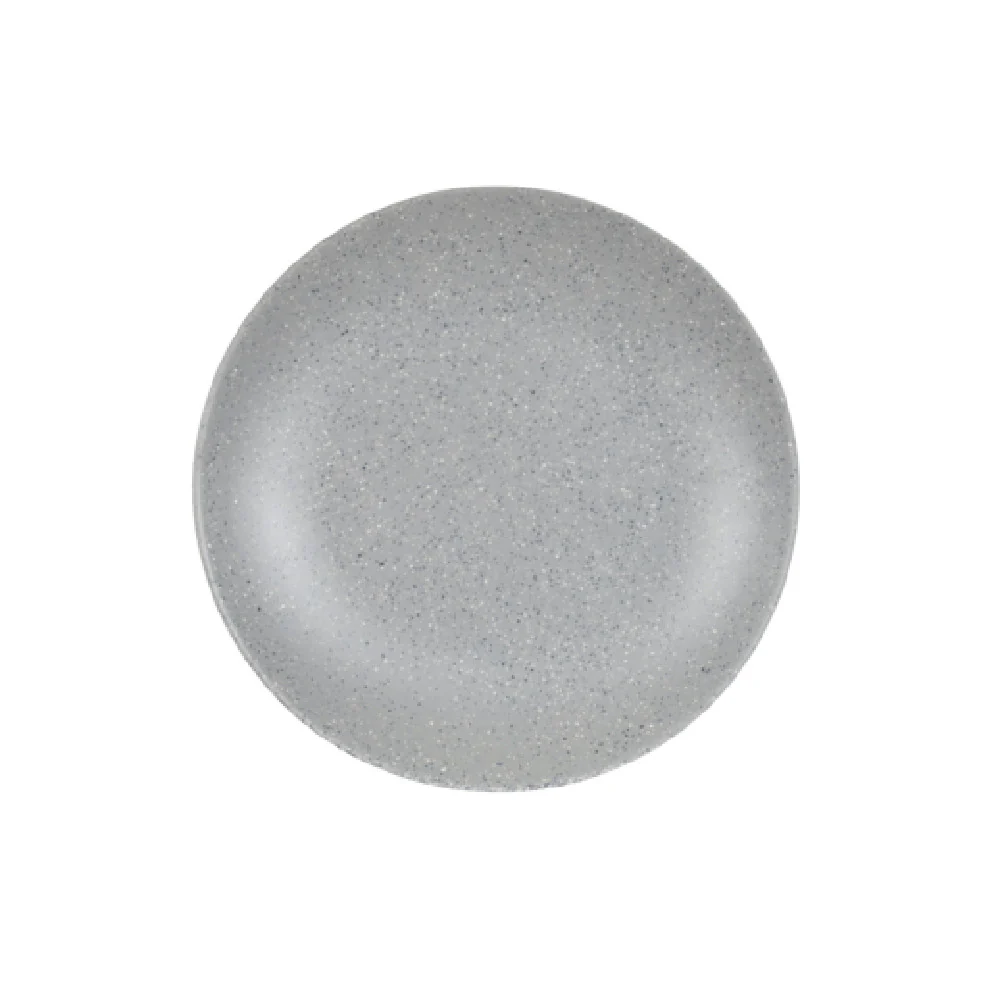 Cal Mil 22390-11-121 11 Inch Diameter Round Coupe Plate Melamine Gray Matte Finish