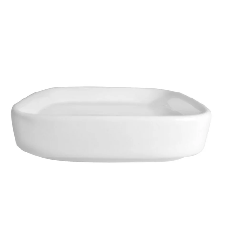 CAC China F-SQ2 3-5/8 Inch Square Saucer Dishwasher and Microwave Safe Porcelain