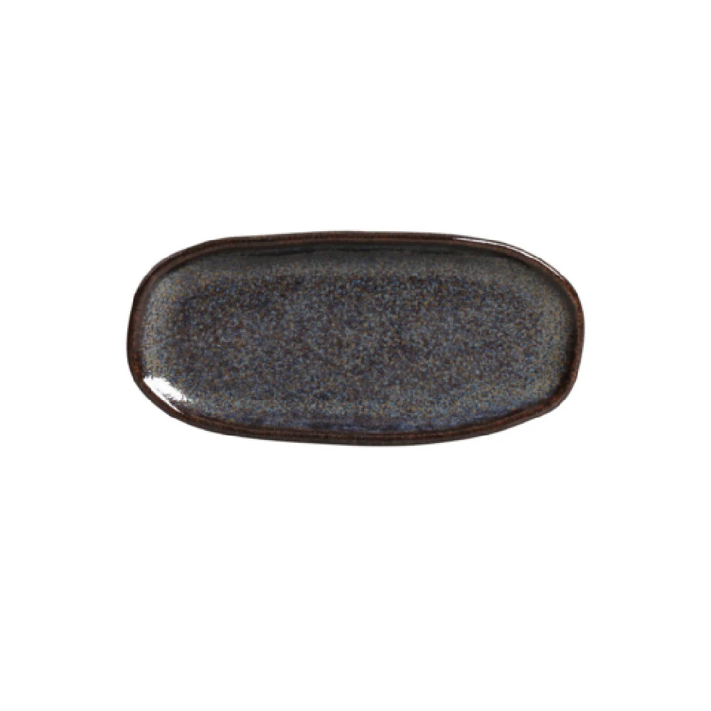 Porto Brasil 15214109401 3.15 Inch Shallow Organic Plater Mini Oval Stoneware