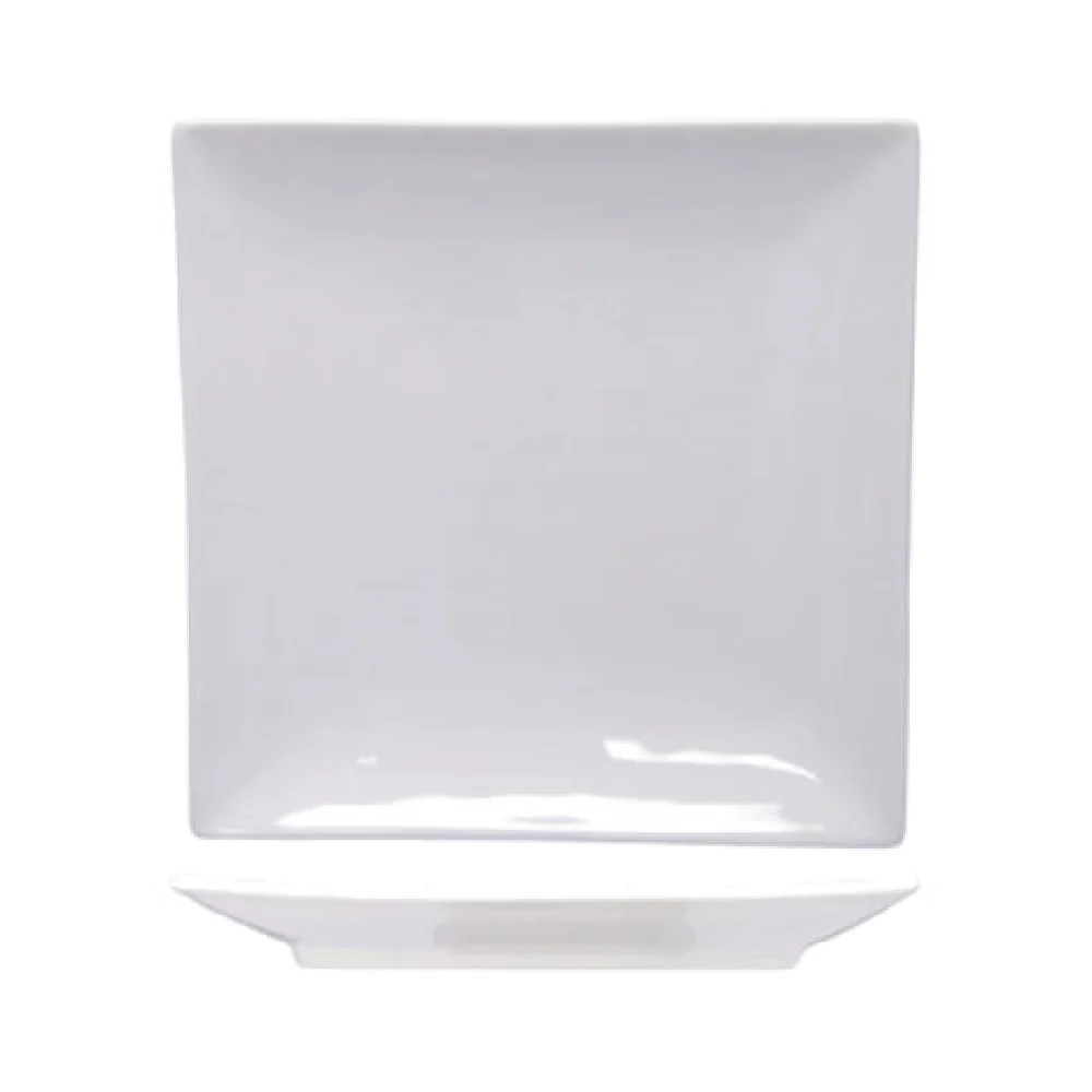 International Tableware PA-8 9 Inch Square Coupe Plate Lead Free Porcelain