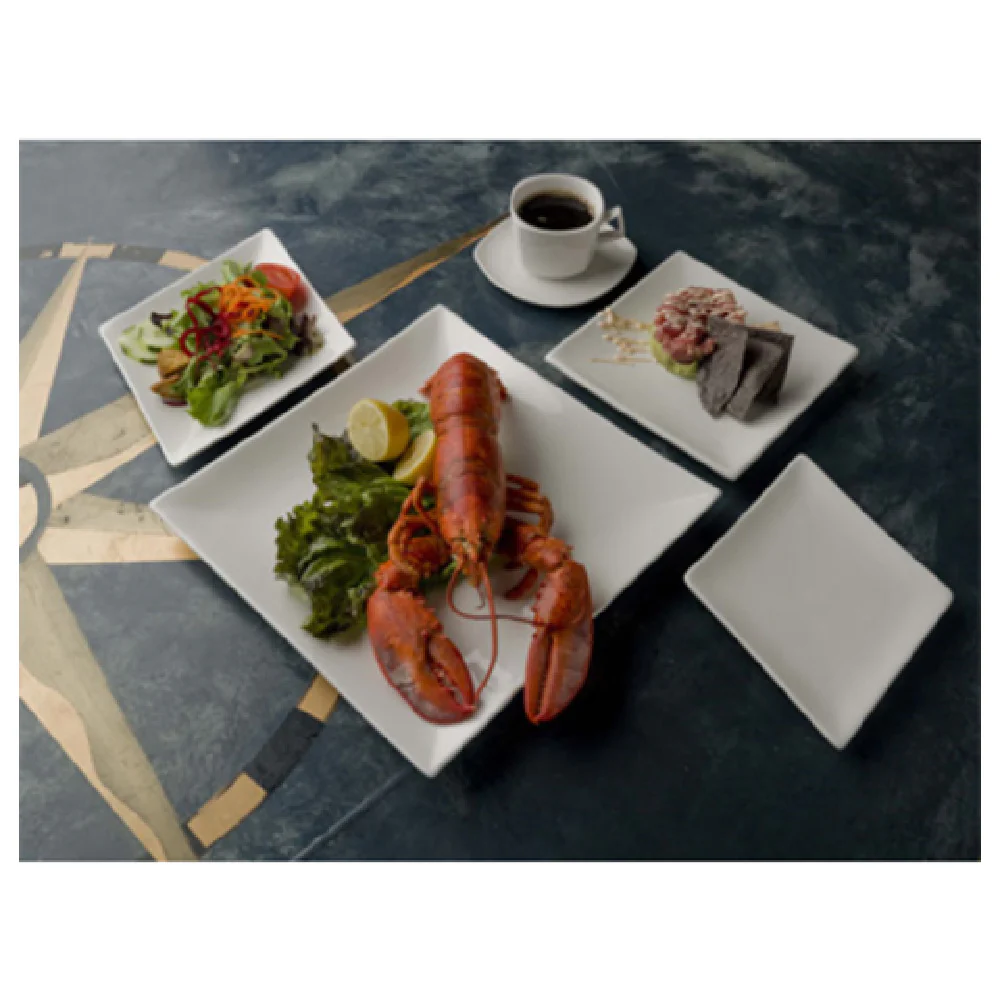 International Tableware PA-8 9 Inch Square Coupe Plate Lead Free Porcelain International Tableware PA-8 9 Inch Square Coupe Plate Lead Free Porcelain