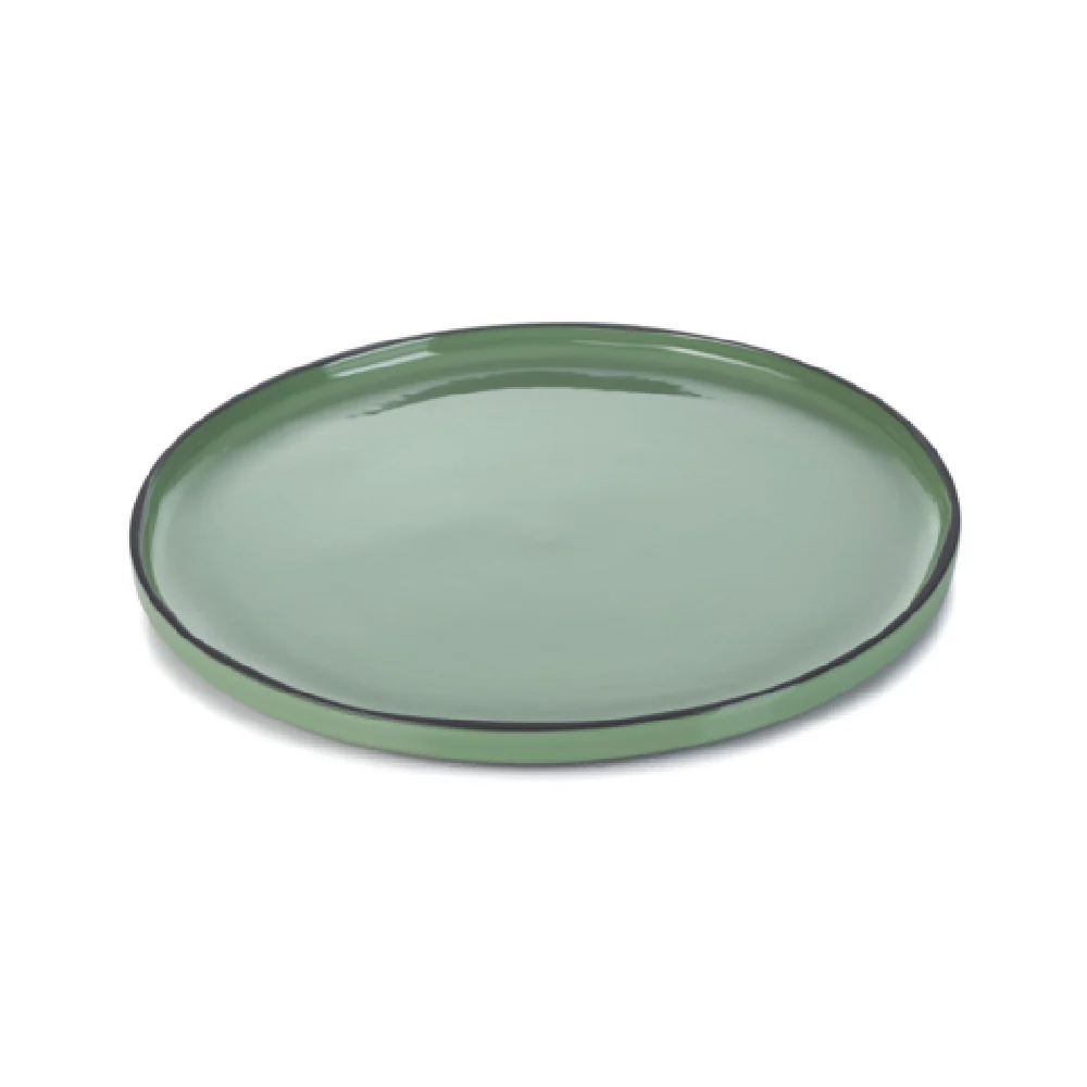 Revol 661537 33CM Mint Presentation Plate Ceramic Durable Microwave Safe Revol 661537 33CM Mint Presentation Plate Ceramic Durable Microwave Safe