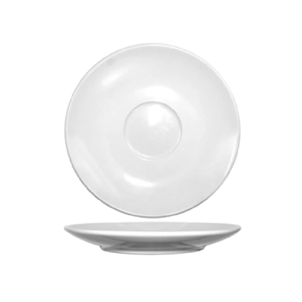 International Tableware DO-66 6-1/4 Inch Round Cappuccino Saucer Porcelain European White International Tableware DO-66 6-1/4 Inch Round Cappuccino Saucer Porcelain European White