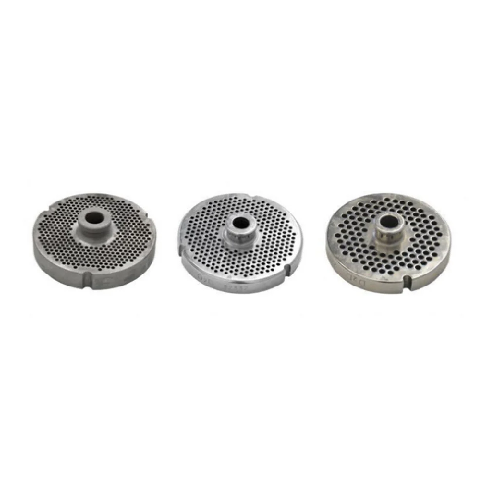 Omcan 11188 1/2 Inch Hub #56 Meat Chopper Plate with Notch Flat Sides Stainless Steel Omcan 11188 1/2 Inch Hub #56 Meat Chopper Plate with Notch Flat Sides Stainless Steel