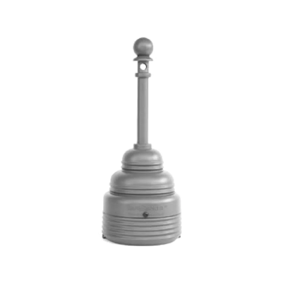 Curtron T1208-GY 15-1/4 Inch Smoker Cigarette Receptacle Gray Plastic