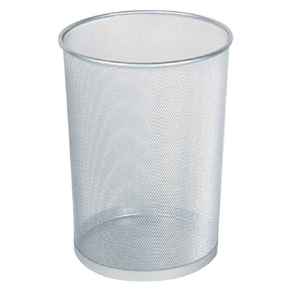 Rubbermaid FGWMB20SLV 11 Inch Steel Waste Basket Open Top Silver Rubbermaid FGWMB20SLV 11 Inch Steel Waste Basket Open Top Silver