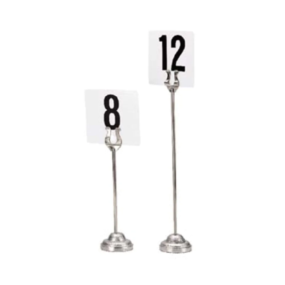 Admiral Craft DCH-6 6 Inch Number Card Stand Heavy Cast Base Stainless Steel Rod with Harp Clip Admiral Craft DCH-6 6 Inch Number Card Stand Heavy Cast Base Stainless Steel Rod with Harp Clip