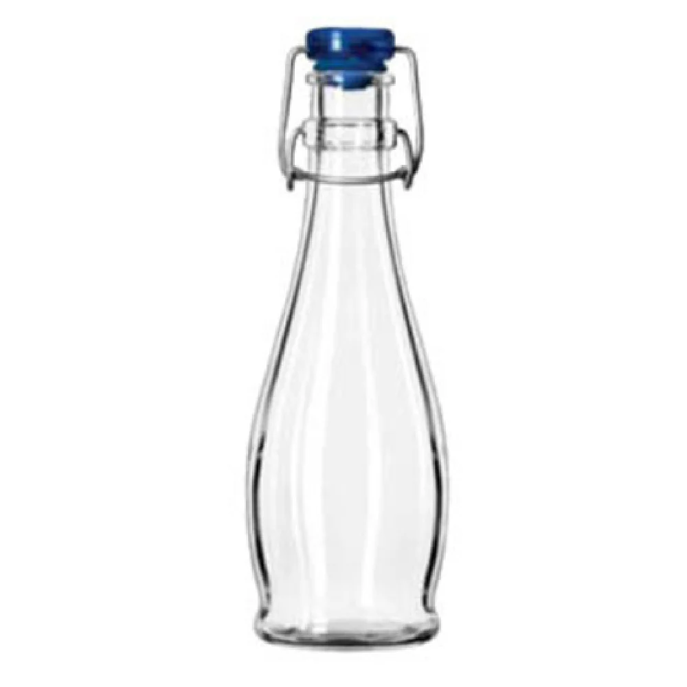 Libbey 13151017 12 Oz Water Bottle Glass with Wire Bail Lid 12 Packs