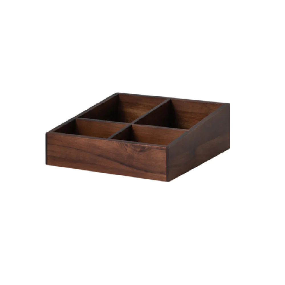 Steelite 7367MW510 8.875 Inch SUGAR TEA BOX Square with Spire Wood Finish