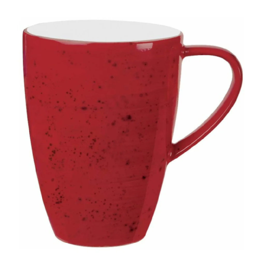 Libbey 9385630-63046 10 Oz Porcelain Mug with Handle Schonwald Red