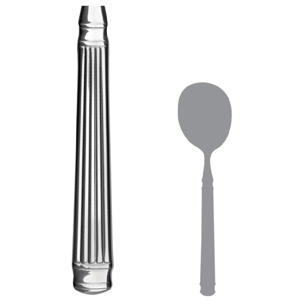 Steelite 5742SX003 7-1/4 Inch Soup Dessert Spoon Oval Bowl 18/10 Stainless Steel