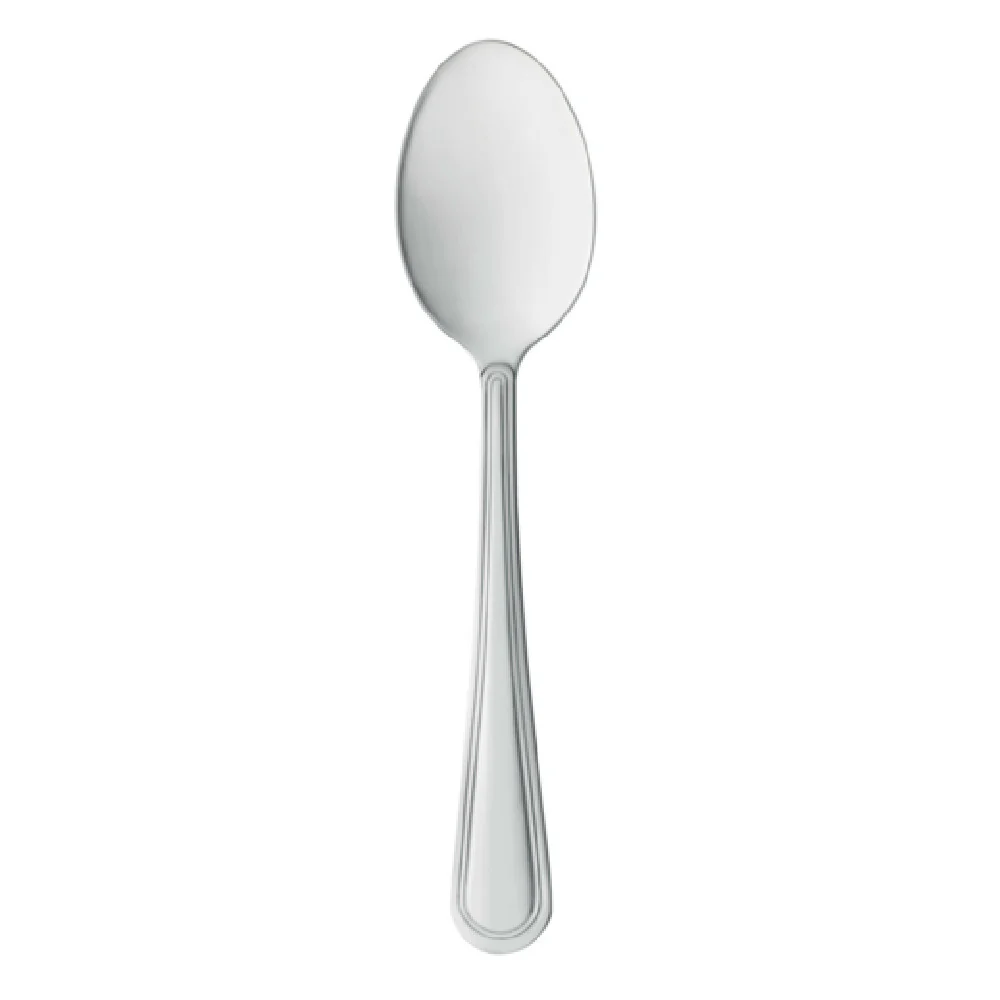 Libbey 139 002 6-7/8 Inch Medium Weight Dessert Spoon Classic Rim 18/0 Stainless Steel