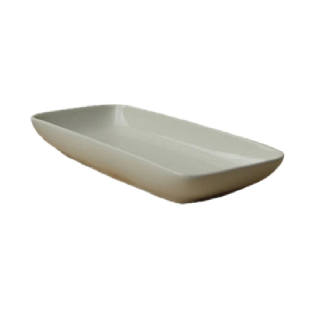 International Tableware RET-9-AW 9-1/4 Inch Relish Tray Rolled Edge Ceramic American White