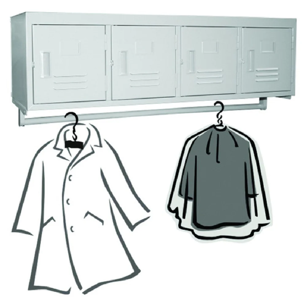 GSW USA ELS-4DR 45 Inch Employee Locker 4-door Wall Mount Beige Steel